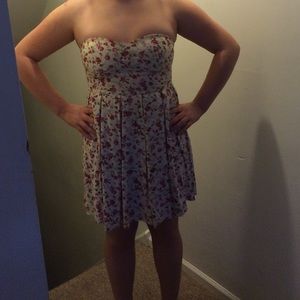 Cream floral dress