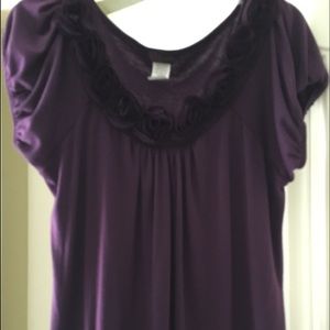 Purple tshirt blouse sz xl