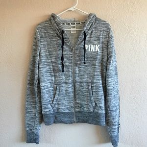 Victoria's Secret PINK Grey Zip Up Hoodie