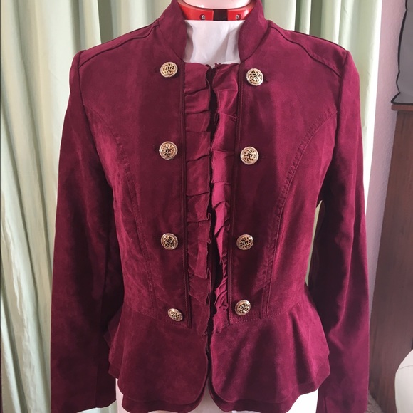 burgundy army jacket