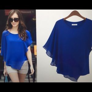 Chiffon asymmetrical blouse