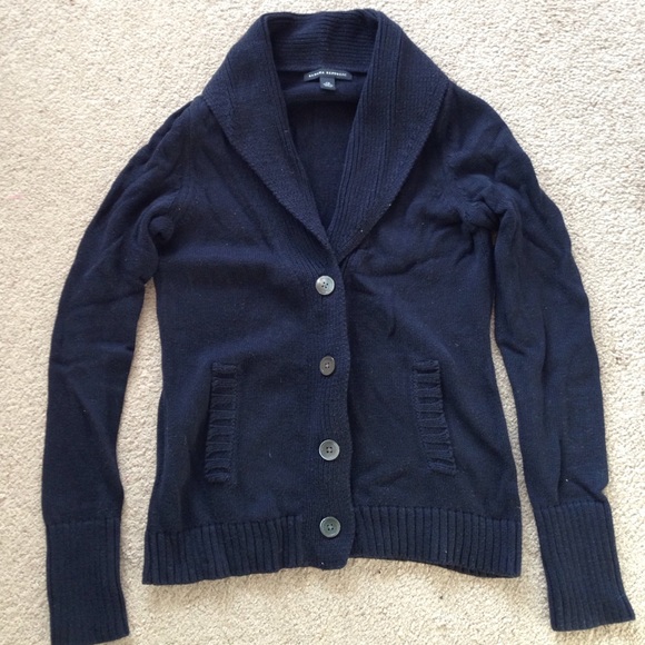 Br Thick Navy Cardigan