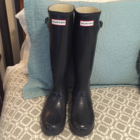 Hunter Shoes - Hunter Original Gloss Tall Boot in Navy