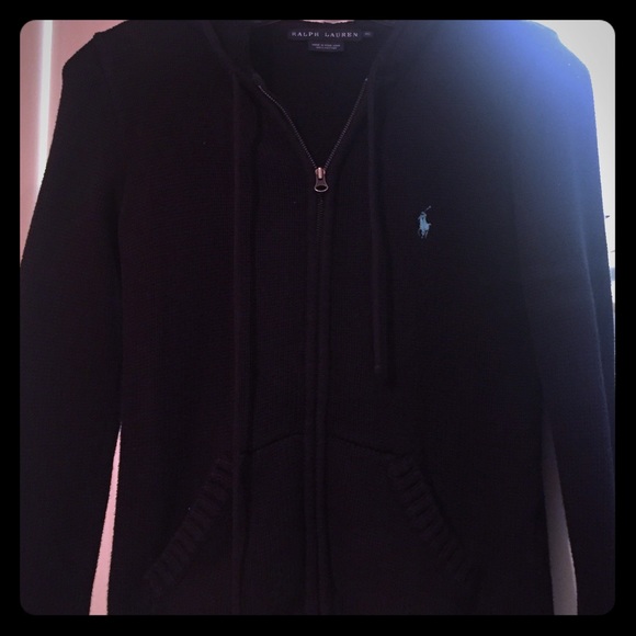 Black Ralph Lauren Zip Sweater