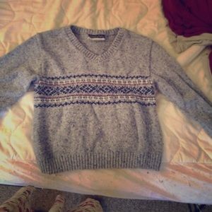 Blue Nordic print sweater