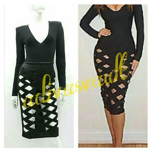 Caged Black Dress