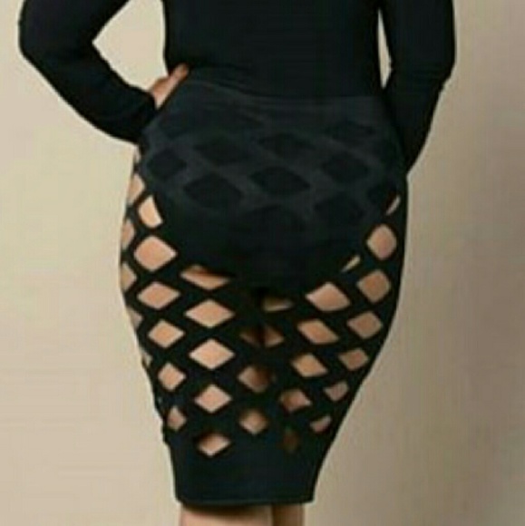 Caged Black Dress - Picture 2 of 2