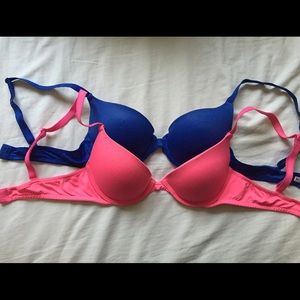Two PINK bras !