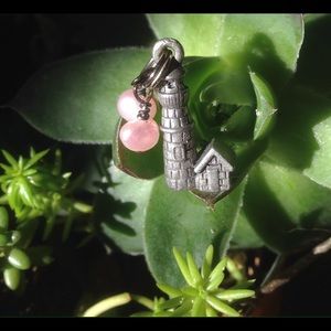 Silver Lighthouse Charm&Pink Fresh Water Pearls