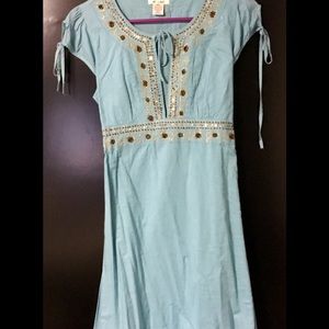 Turquoise blue dress