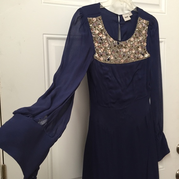 Asos LS Skater Dress with beautiful beading - Picture 1 of 4