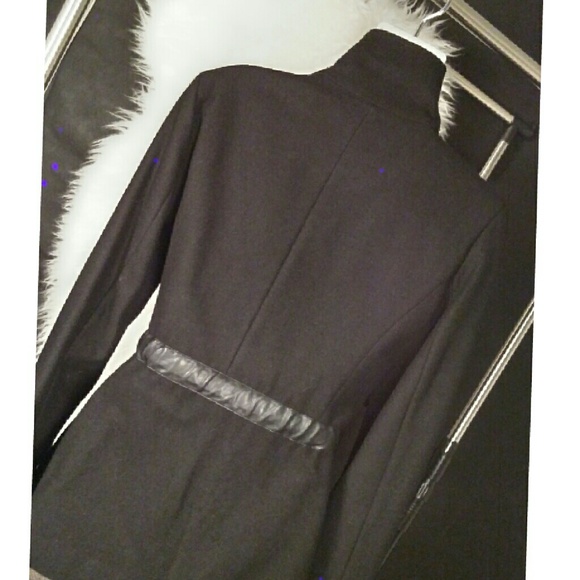 Wool/Genuine Leather Coat - Picture 2 of 2