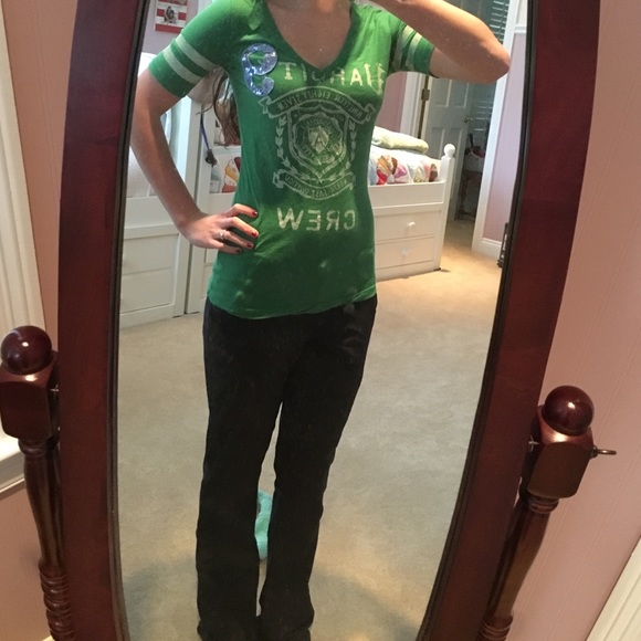 Green shirt