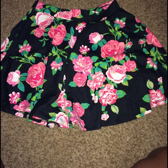 Floral skirt.