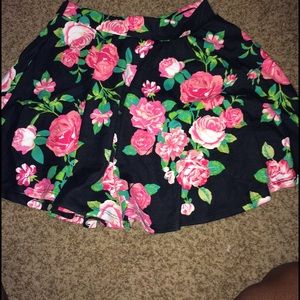 Floral skirt.