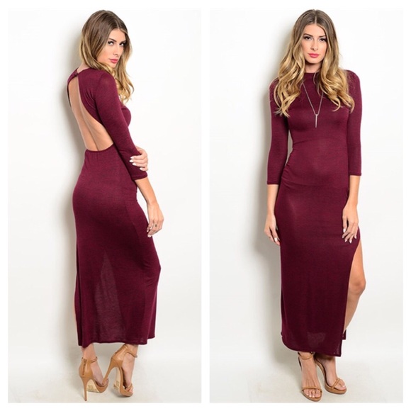 Dresses & Skirts - ❤️❤️ BURGUNDY BACKLESS DRESS
