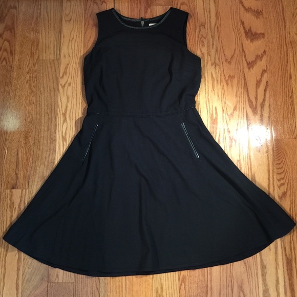 LOFT Dresses & Skirts - Flare with Leather trim