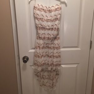 S High Low strapless dress