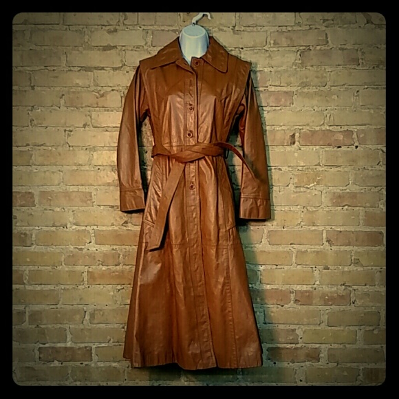 Vintage leather trenchcoat