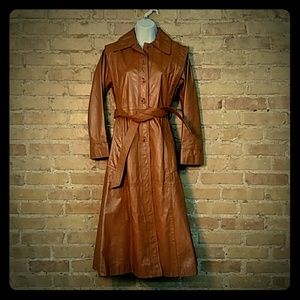 Vintage leather trenchcoat