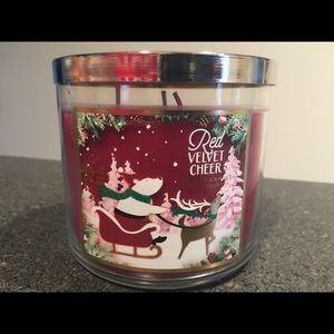Bath and Body Works Candle, Red Velvet Cheer