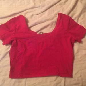 Forever 21 hot pink crop top