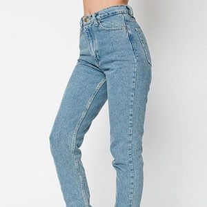 American Apparel High-Waist Jean in Medium Wash