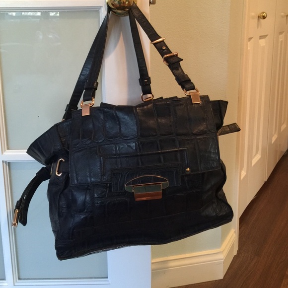 Kooba navy leather handbag- authentic