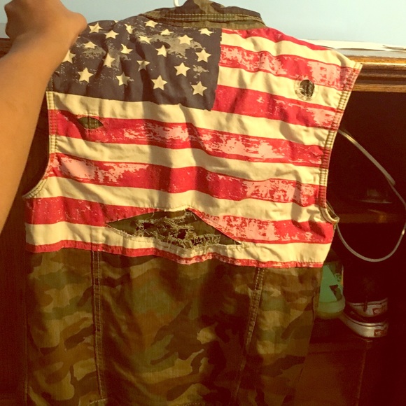 Jackets & Blazers - Trendy American flag vest