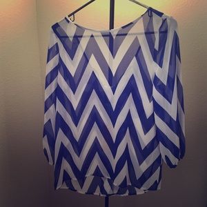 Bow tie back chevron top