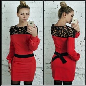 Red Long Sleeve Dress