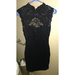 Black lace dress