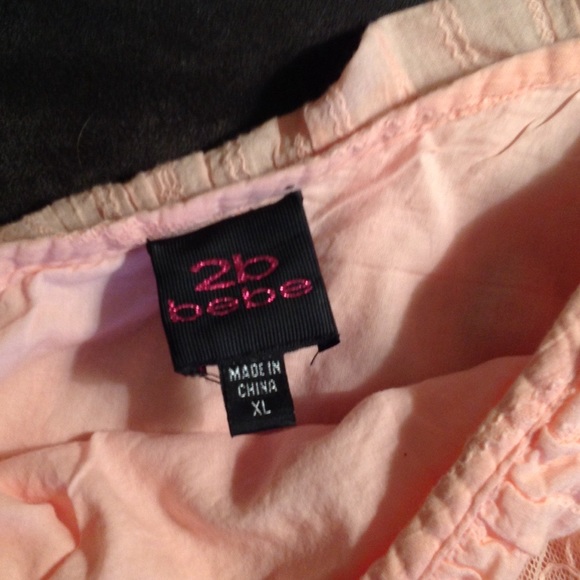 Peach 2 Bebe dress very pretty - Picture 4 of 4