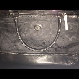 Black coach signature c bag