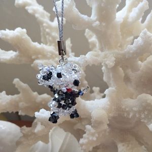 Mouse Swarovski Crystal bead charm/ keychain