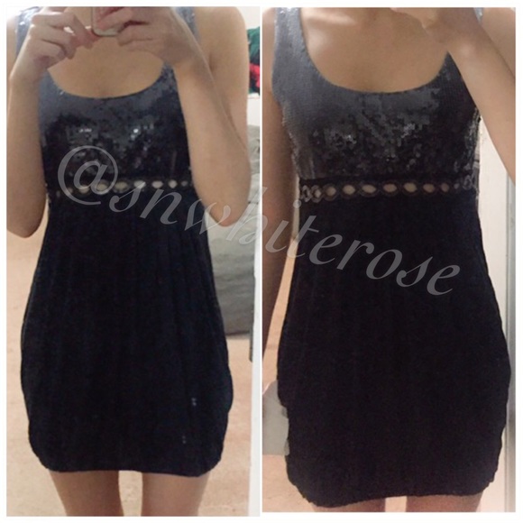 Ombré Sequin Black Dress - Picture 2 of 3