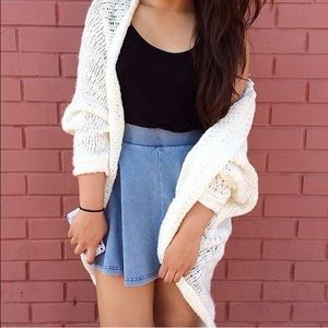 Topshop Petite Denim Skirt