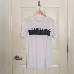 Helmut Lang leather graphic tee (men's size)