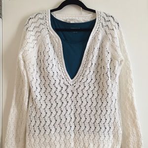 Ann Taylor Loft Petite White Sweater