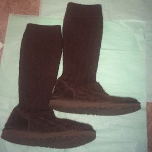 Brown Knit Ugg Boots