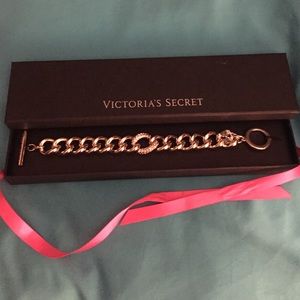 Gold Chain with Rhinestone Accent Bracelet