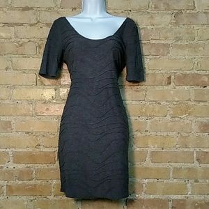 Fitted grey mini dress