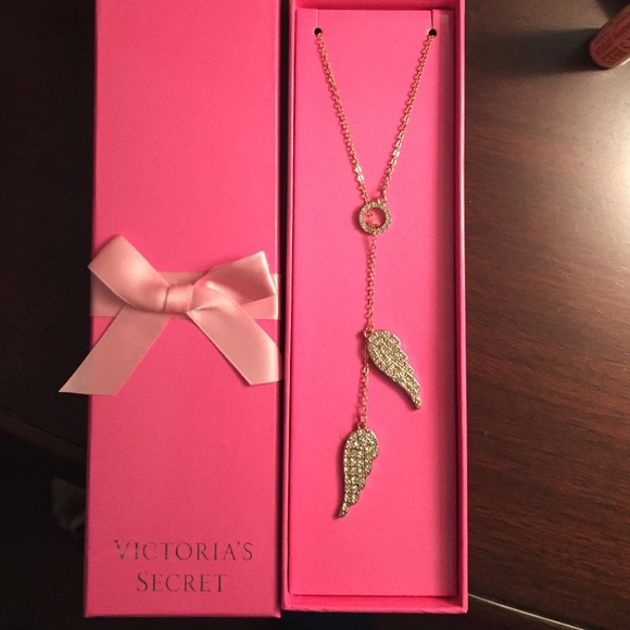 Victoria's Secret Jewelry - 👑Gold Angel Wing with Rhinestone Accents Necklace
