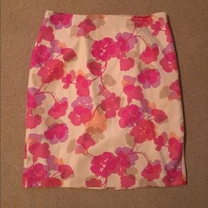 LOFT Floral Pencil Skirt