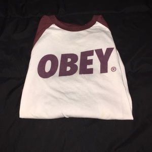 Obey baseball tee