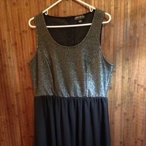 Shimmer & Grey fit and flare dress