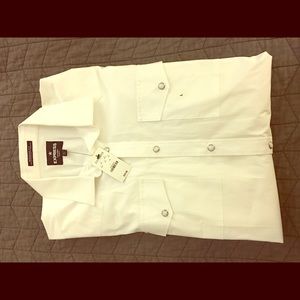 MENS Express Long Sleeve Button Up Shirt. Large