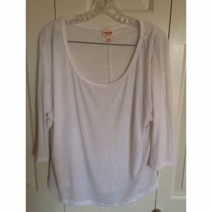 Mossimo white heather top