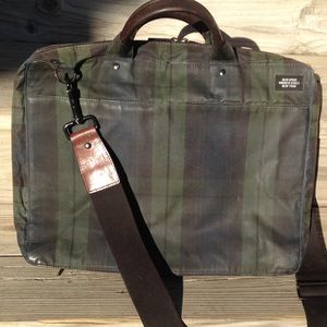 Jack Spade needs repair plaid canvas computer bag