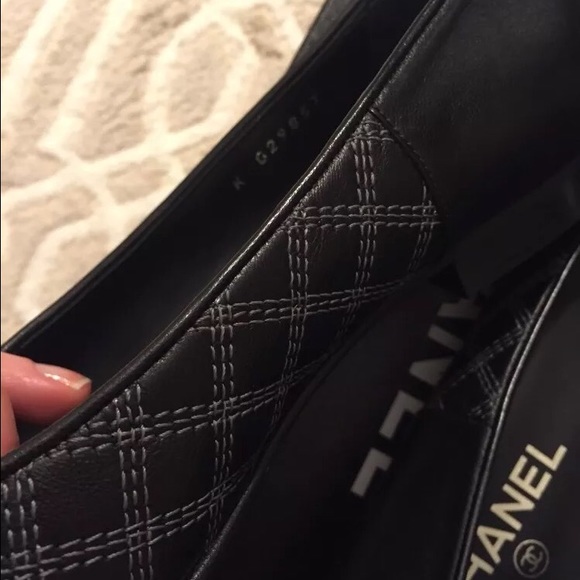 New chanel black quilted ballet flats - Picture 2 of 4